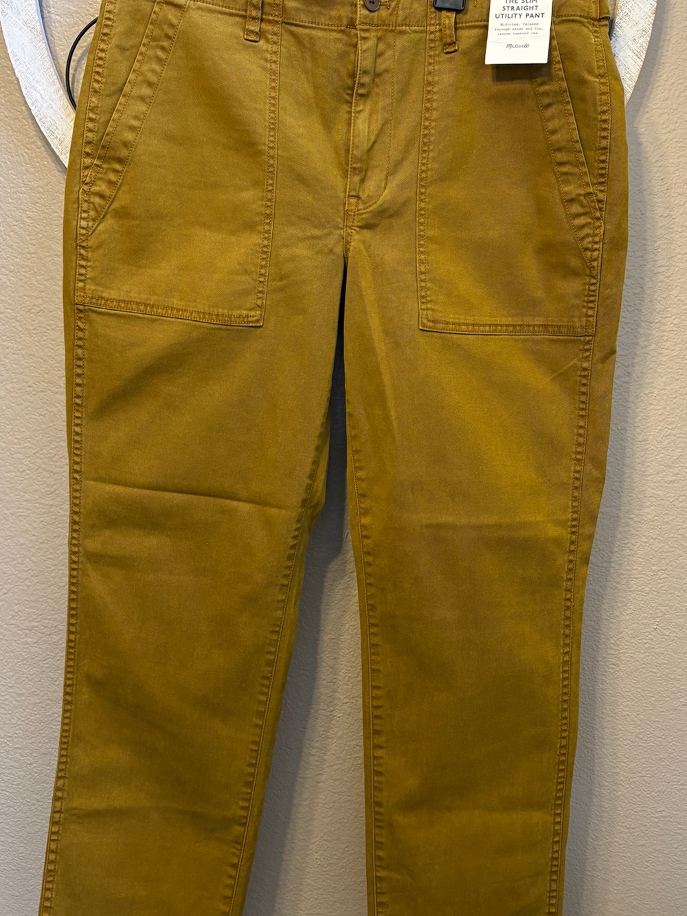 Madewell Women's Mustard Utility Chinos
